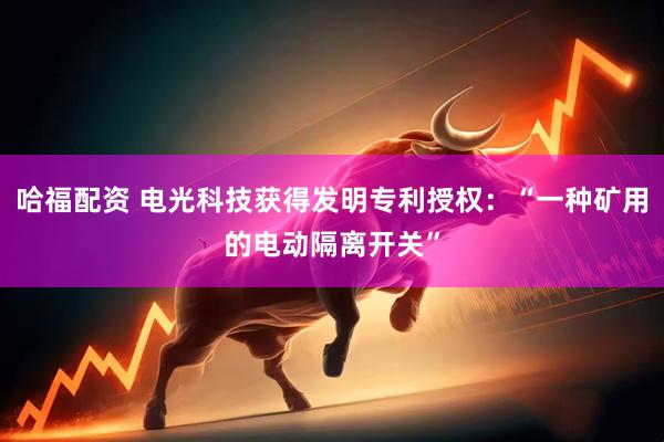 哈福配资 电光科技获得发明专利授权：“一种矿用的电动隔离开关”