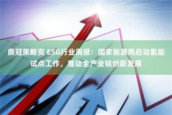鼎冠策略资 ESG行业周报：国家能源局启动氢能试点工作，推动全产业链创新发展