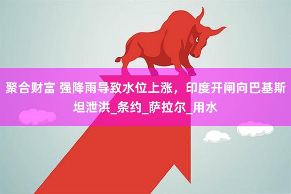 聚合财富 强降雨导致水位上涨，印度开闸向巴基斯坦泄洪_条约_萨拉尔_用水