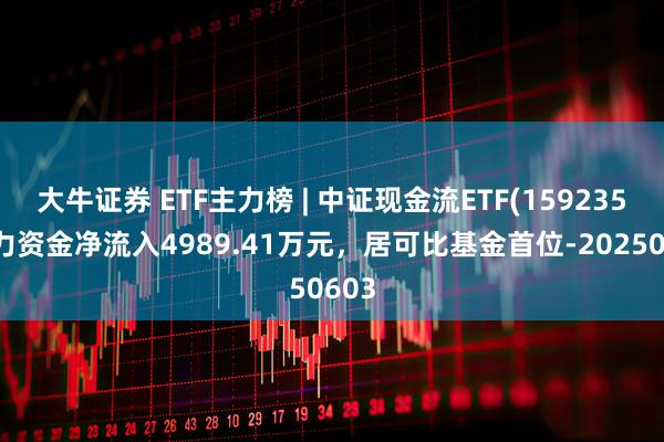 大牛证券 ETF主力榜 | 中证现金流ETF(159235)主力资金净流入4989.41万元，居可比基金首位-20250603